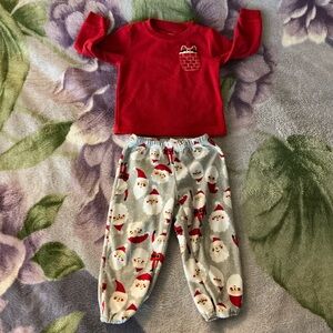 Carter’s Toddler Red & Gray Santa Pajamas Set